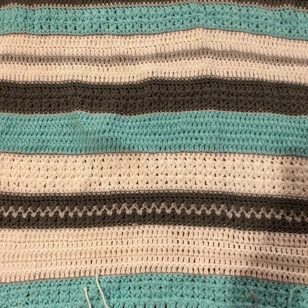 Hand Crafted Crochet Baby Blanket 45” x 45” (GE)